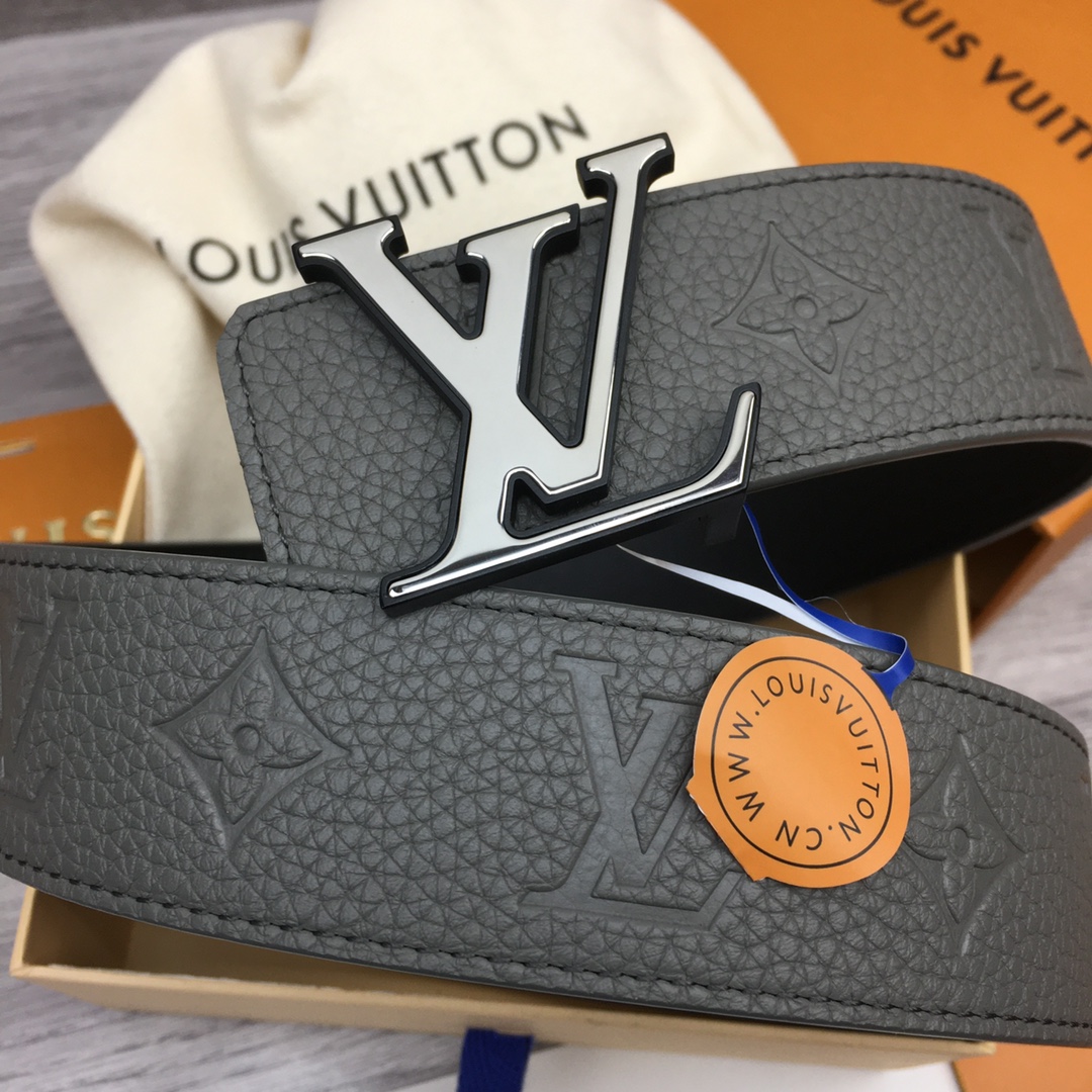 Louis Vuitton LV Togo Embossed Pattern Leather Belt