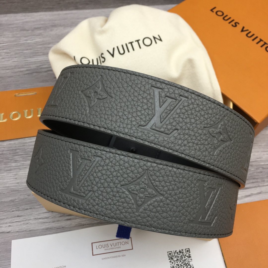 Louis Vuitton LV Togo Embossed Pattern Leather Belt