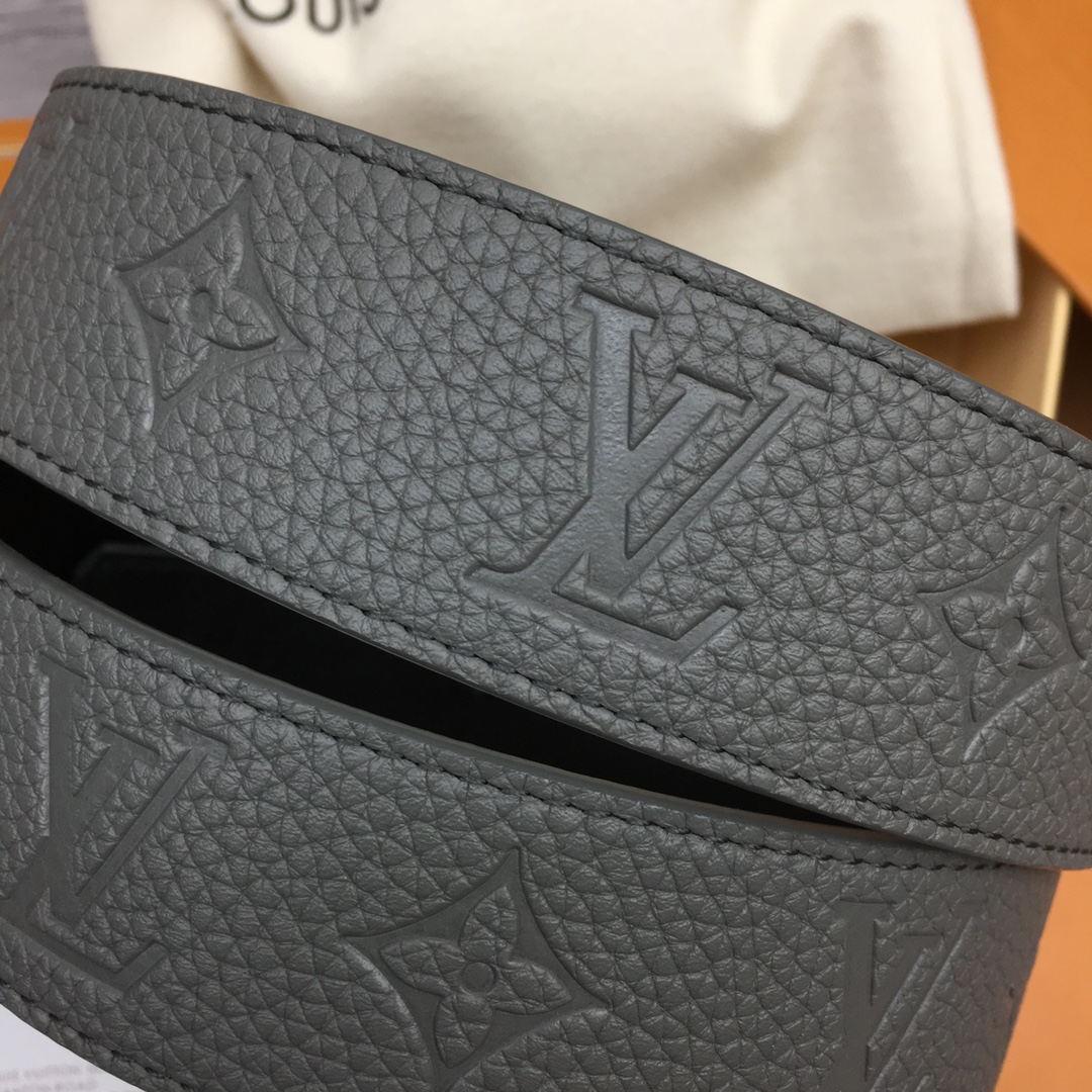 Louis Vuitton LV Togo Embossed Pattern Leather Belt