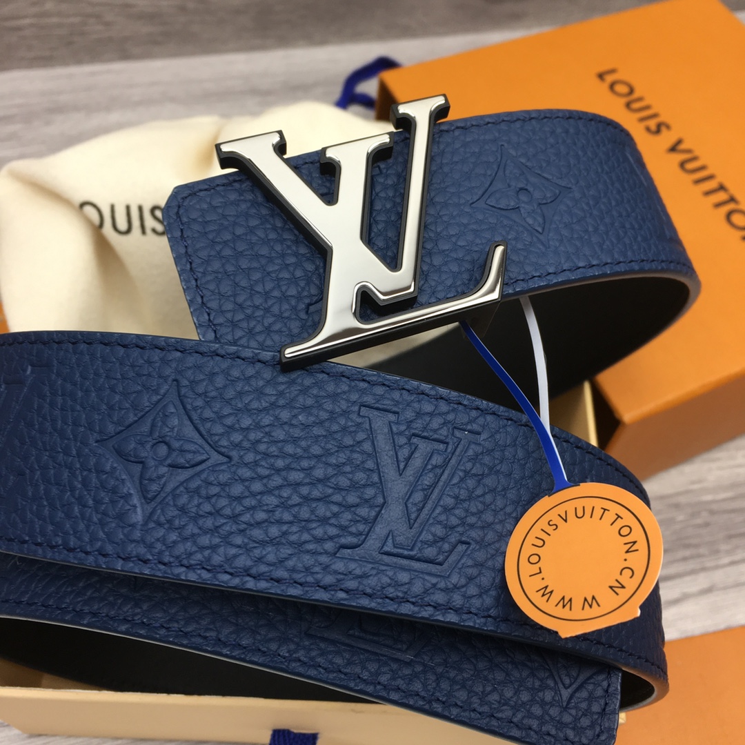 Louis Vuitton LV Togo Embossed Pattern Leather Belt