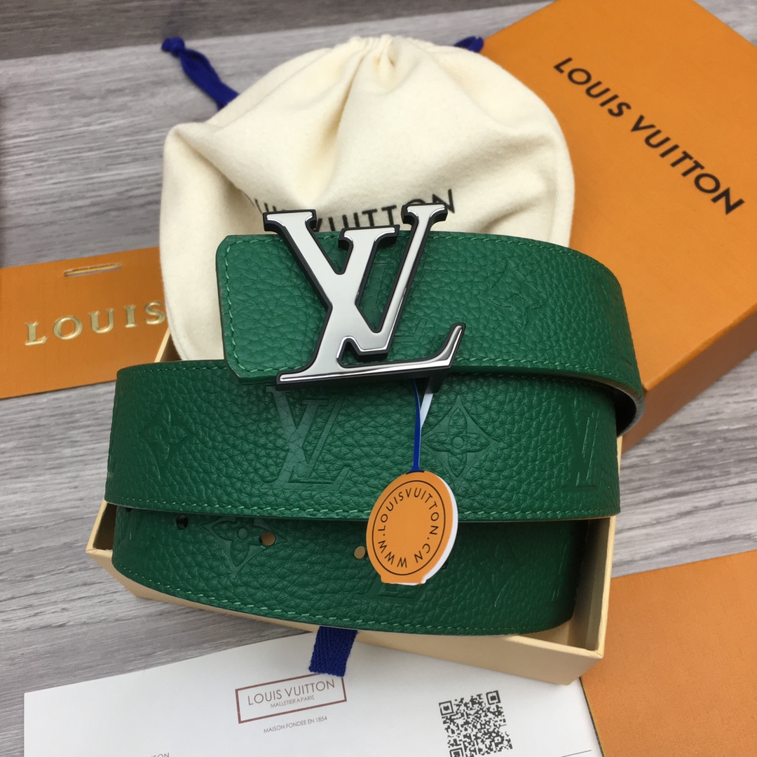 Louis Vuitton LV Togo Embossed Pattern Leather Belt