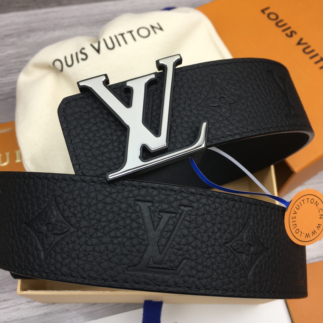 Louis Vuitton LV Togo Embossed Pattern Leather Belt