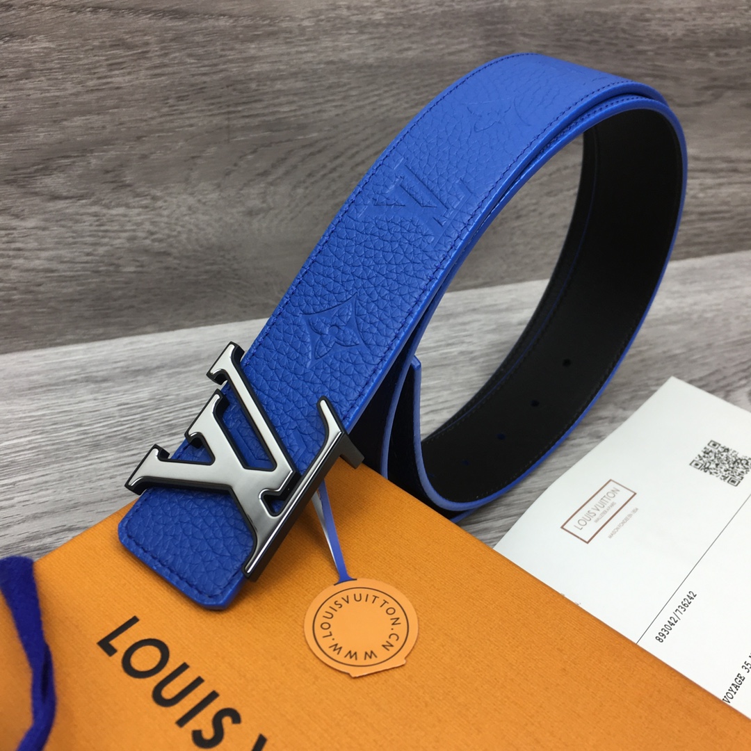 Louis Vuitton LV Togo Embossed Pattern Leather Belt