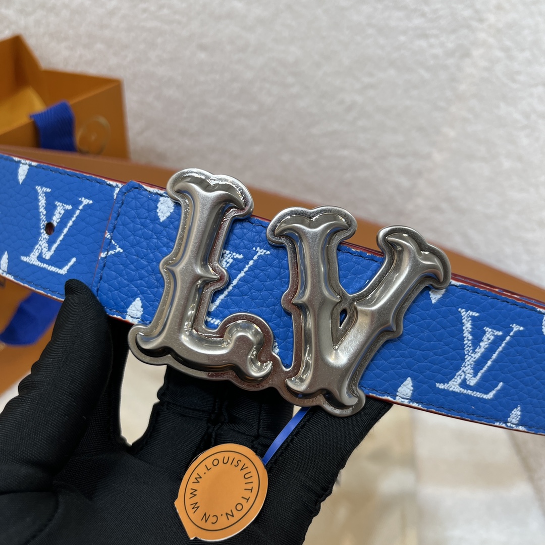  Louis Vuitton LV Men's Custom Canvas Belt