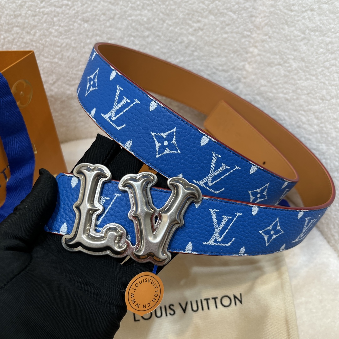  Louis Vuitton LV Men's Custom Canvas Belt