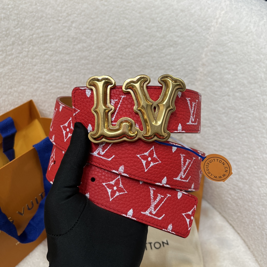  Louis Vuitton LV Men's Custom Canvas Belt