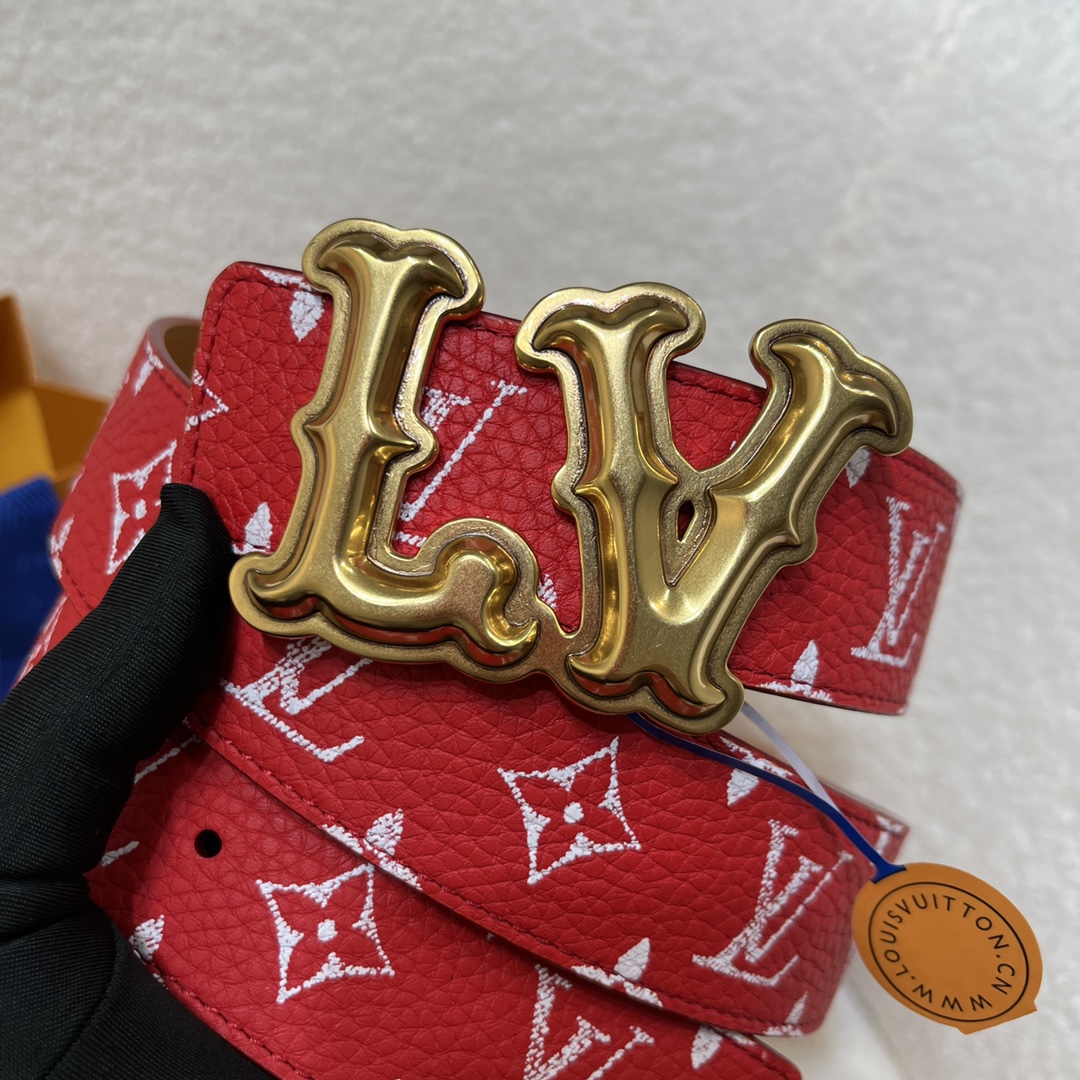  Louis Vuitton LV Men's Custom Canvas Belt