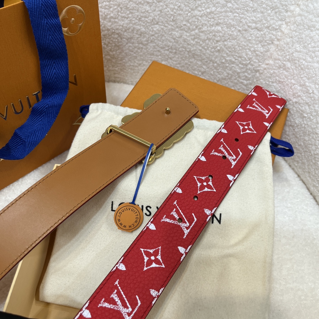  Louis Vuitton LV Men's Custom Canvas Belt