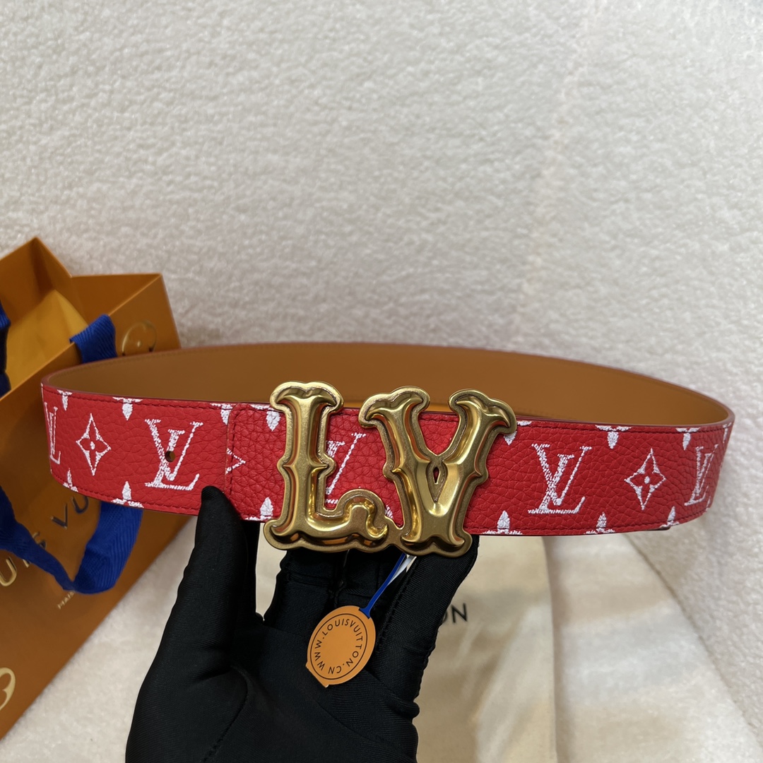  Louis Vuitton LV Men's Custom Canvas Belt