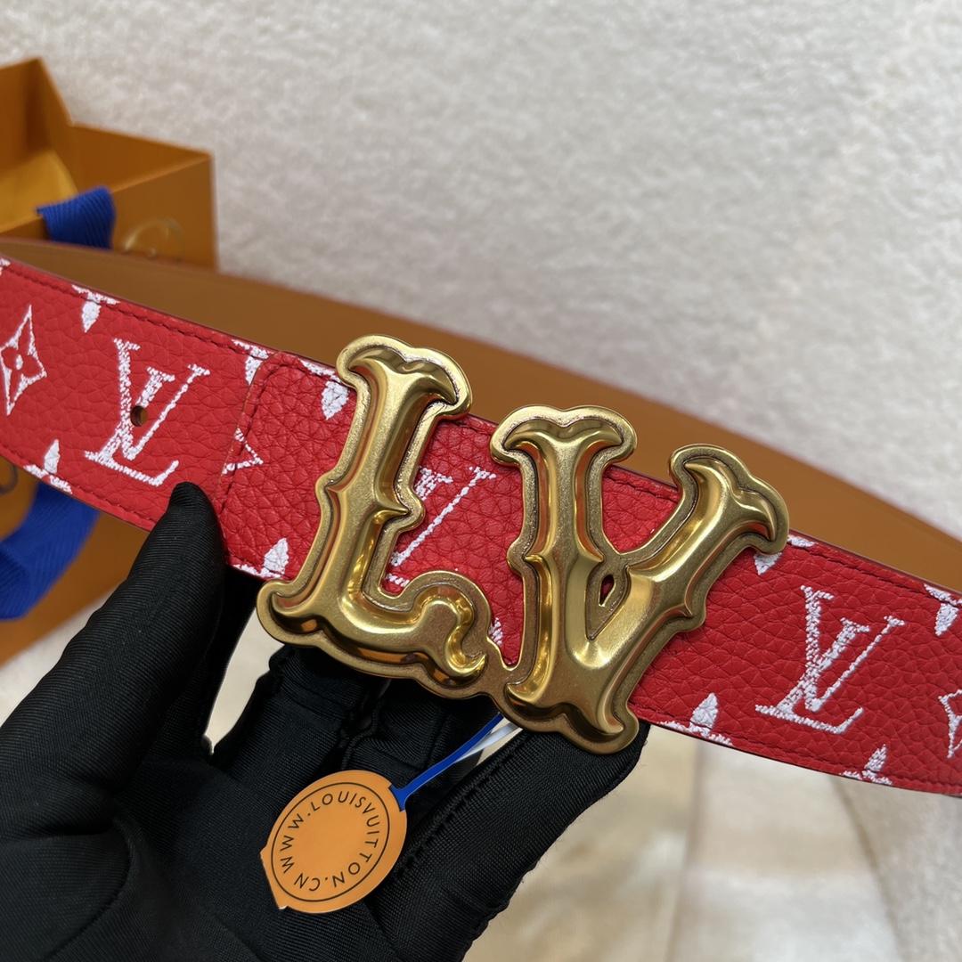  Louis Vuitton LV Men's Custom Canvas Belt