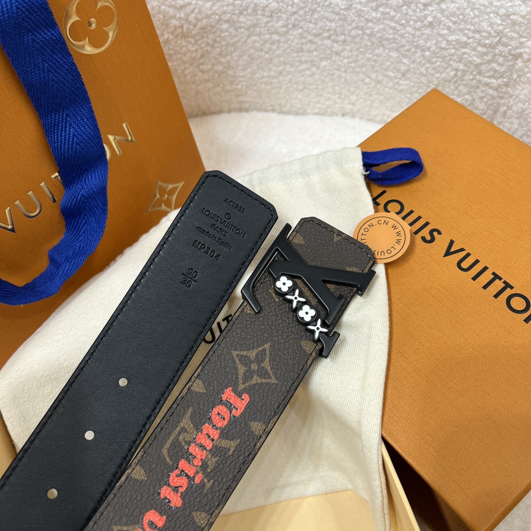 Louis Vuitton LV Men's Reversible Canvas Belt