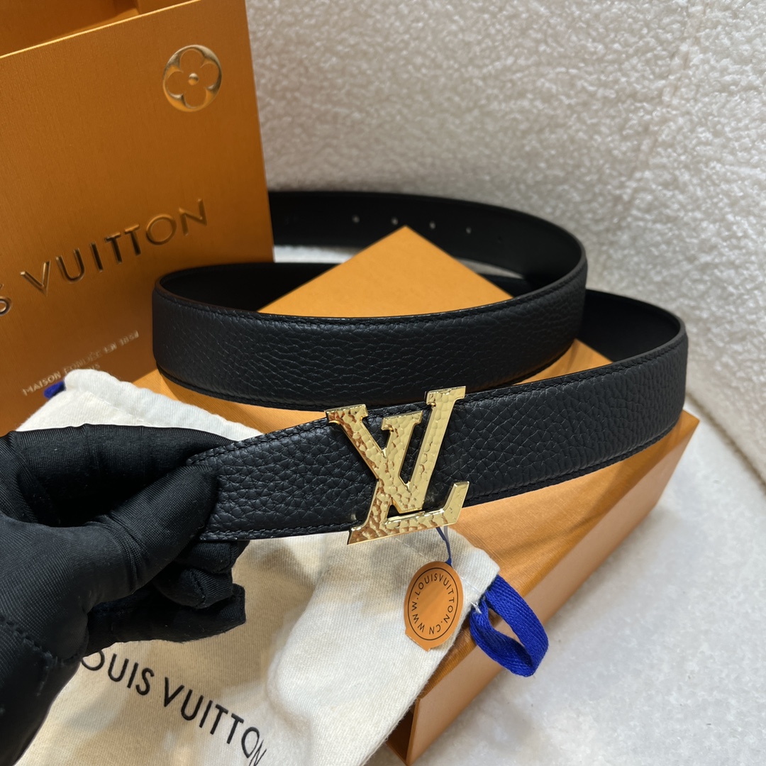 Louis Vuitton LV Men's Reversible Togo Leather Belt