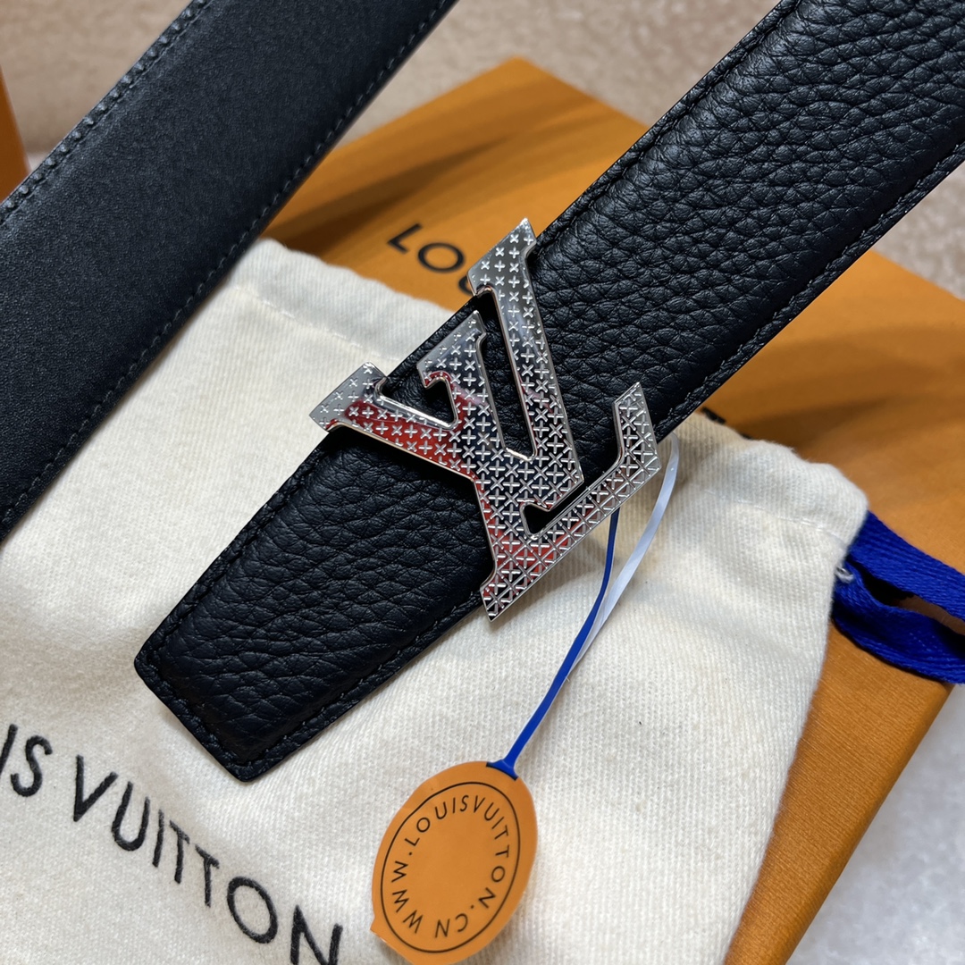 Louis Vuitton LV Men's Reversible Togo Leather Belt