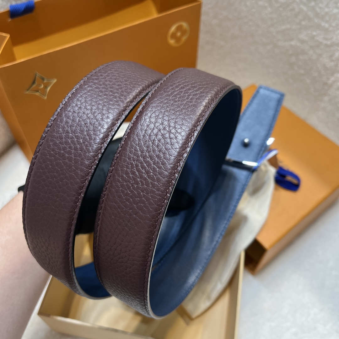 Louis Vuitton LV Men's Reversible Togo Leather Belt