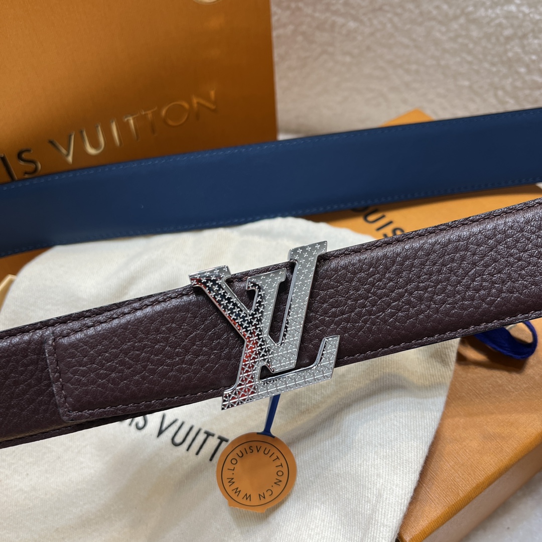 Louis Vuitton LV Men's Reversible Togo Leather Belt