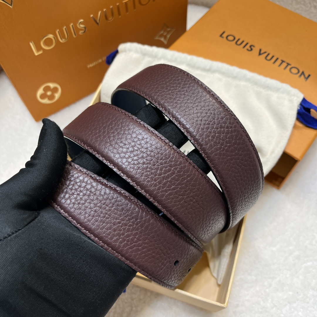 Louis Vuitton LV Men's Reversible Togo Leather Belt