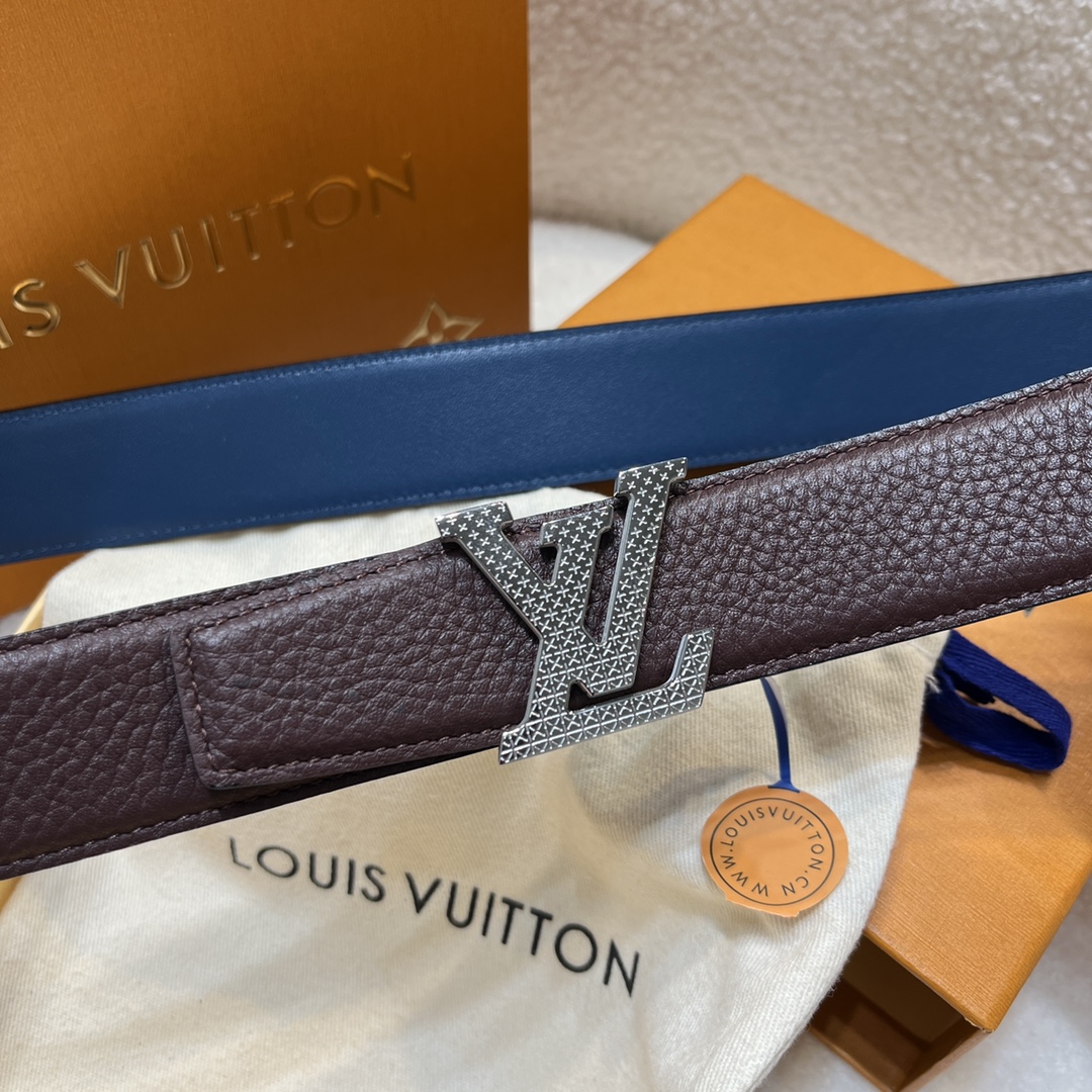 Louis Vuitton LV Men's Reversible Togo Leather Belt