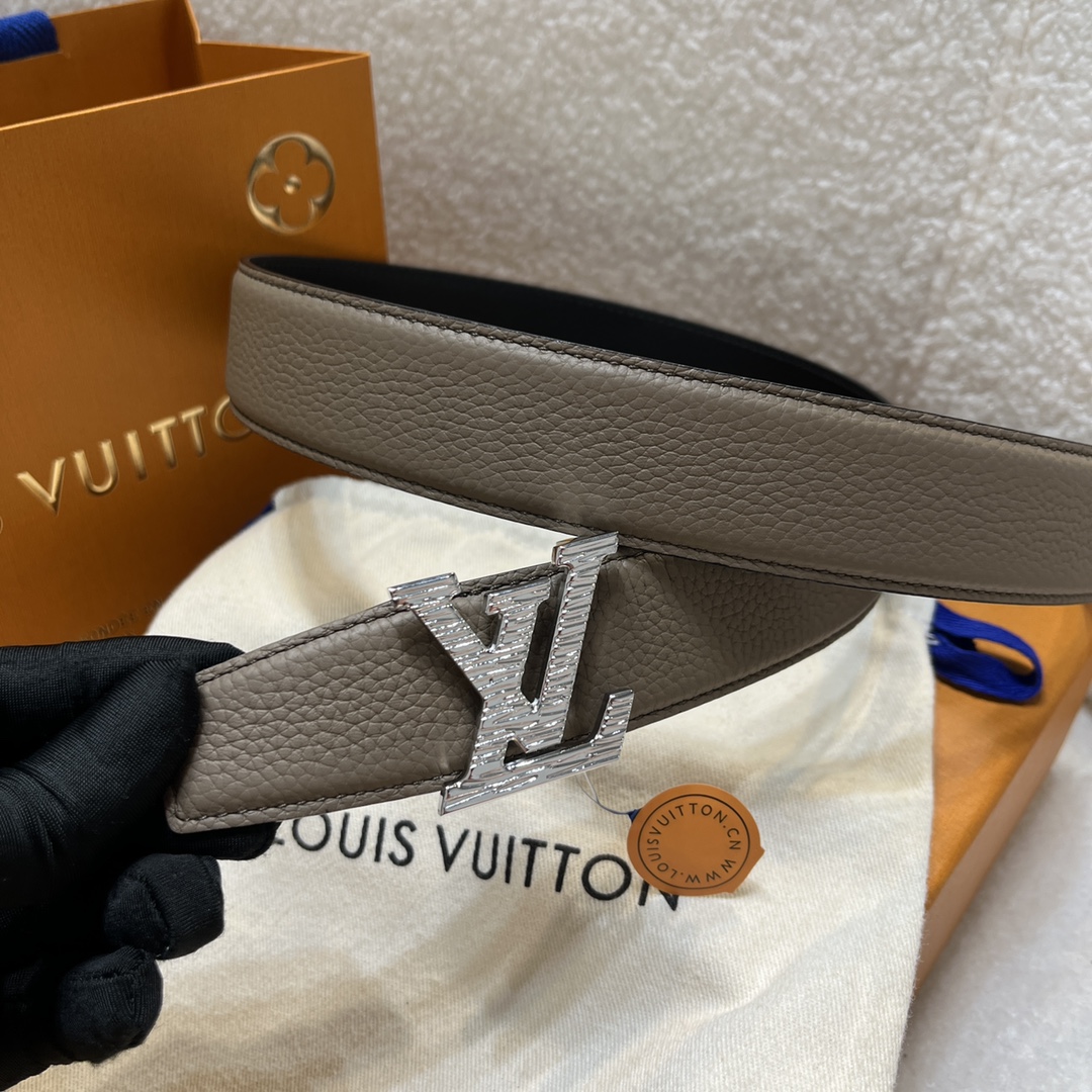 Louis Vuitton LV Men's Reversible Togo Leather Belt