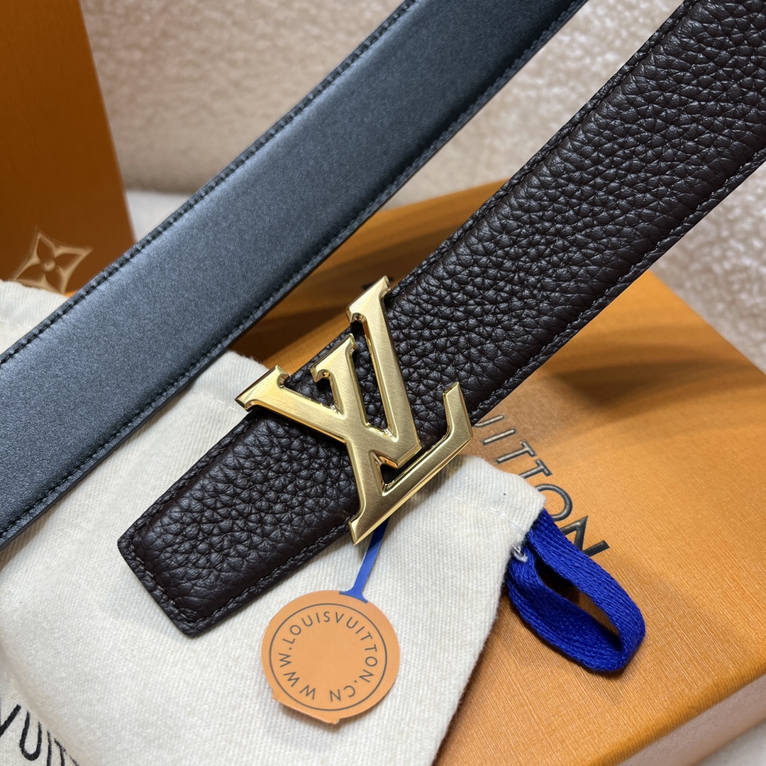 Louis Vuitton LV Men's Reversible Togo Leather Belt