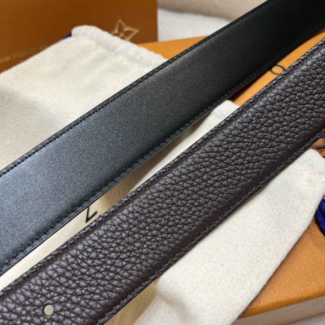 Louis Vuitton LV Men's Reversible Togo Leather Belt