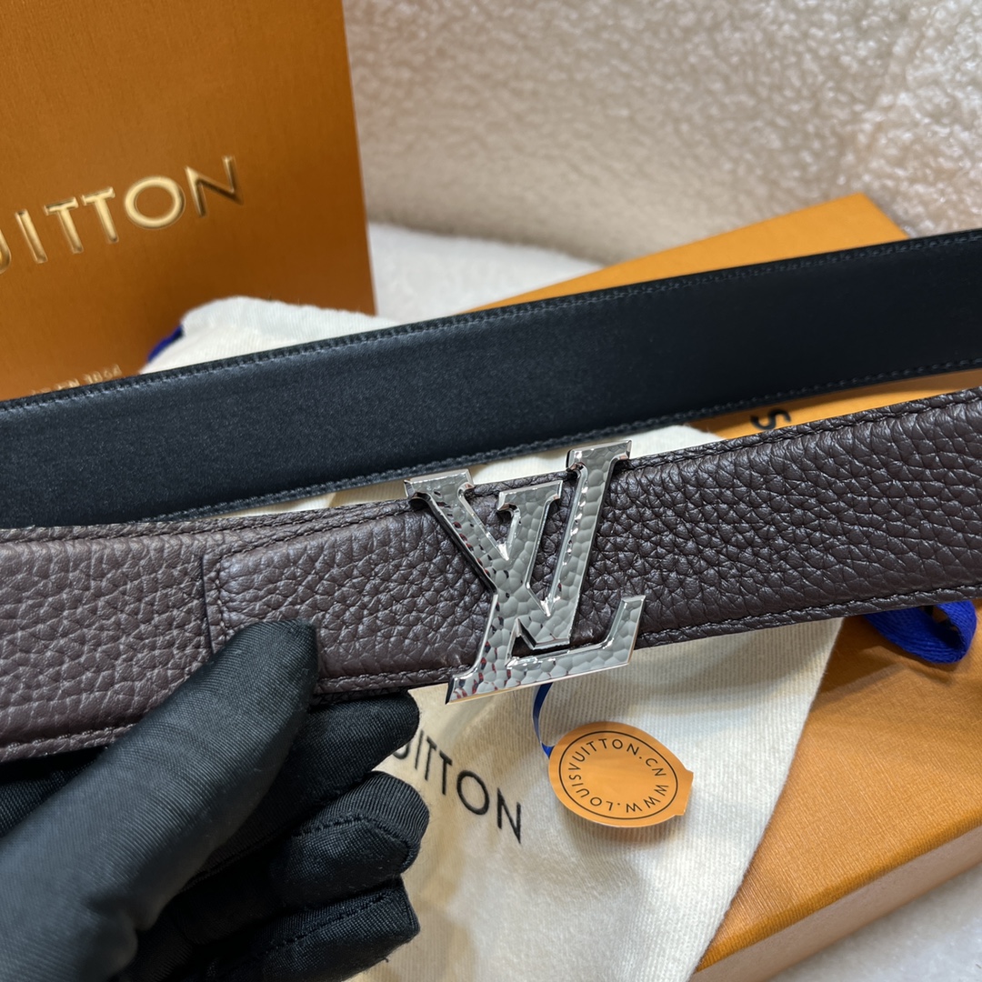 Louis Vuitton LV Men's Reversible Togo Leather Belt