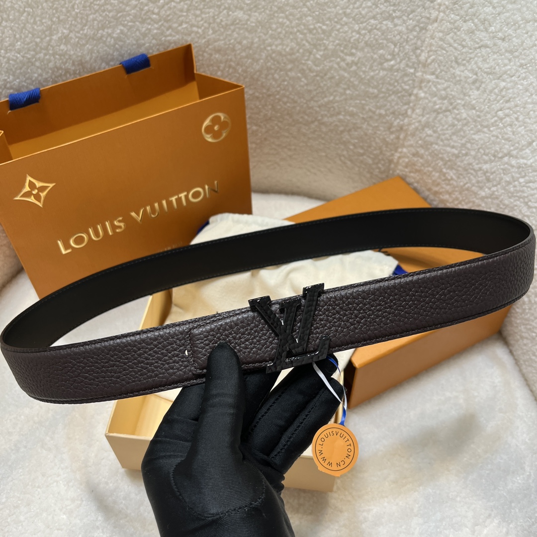 Louis Vuitton LV Men's Reversible Togo Leather Belt