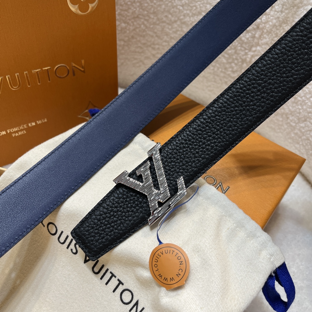 Louis Vuitton LV Men's Reversible Togo Leather Belt