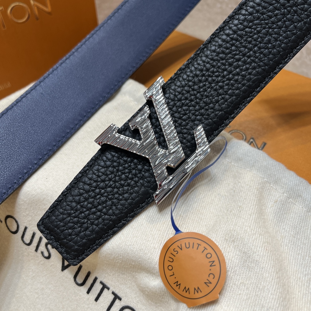 Louis Vuitton LV Men's Reversible Togo Leather Belt