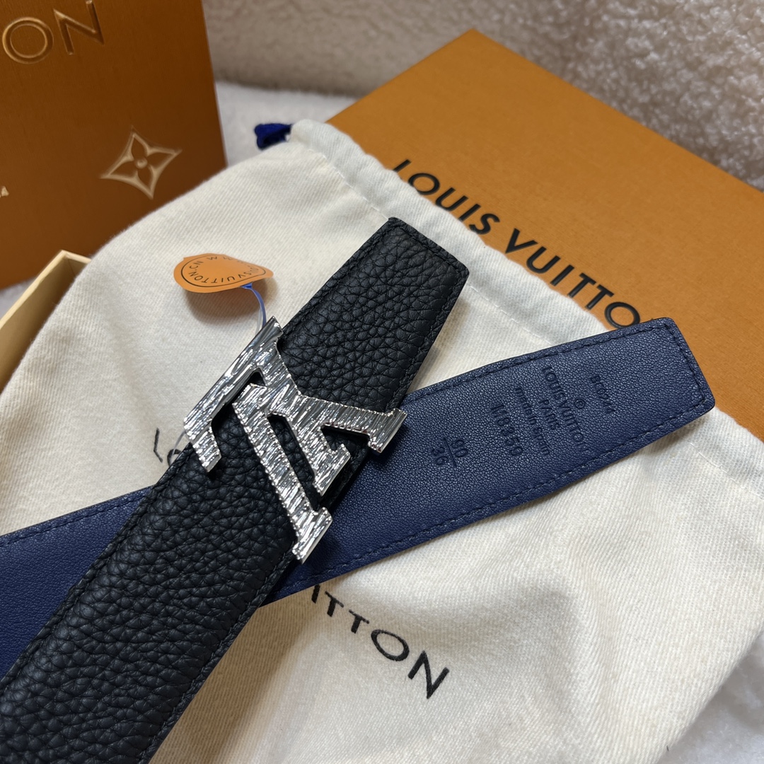 Louis Vuitton LV Men's Reversible Togo Leather Belt