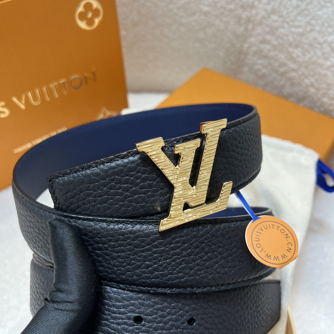 Louis Vuitton LV Men's Reversible Togo Leather Belt