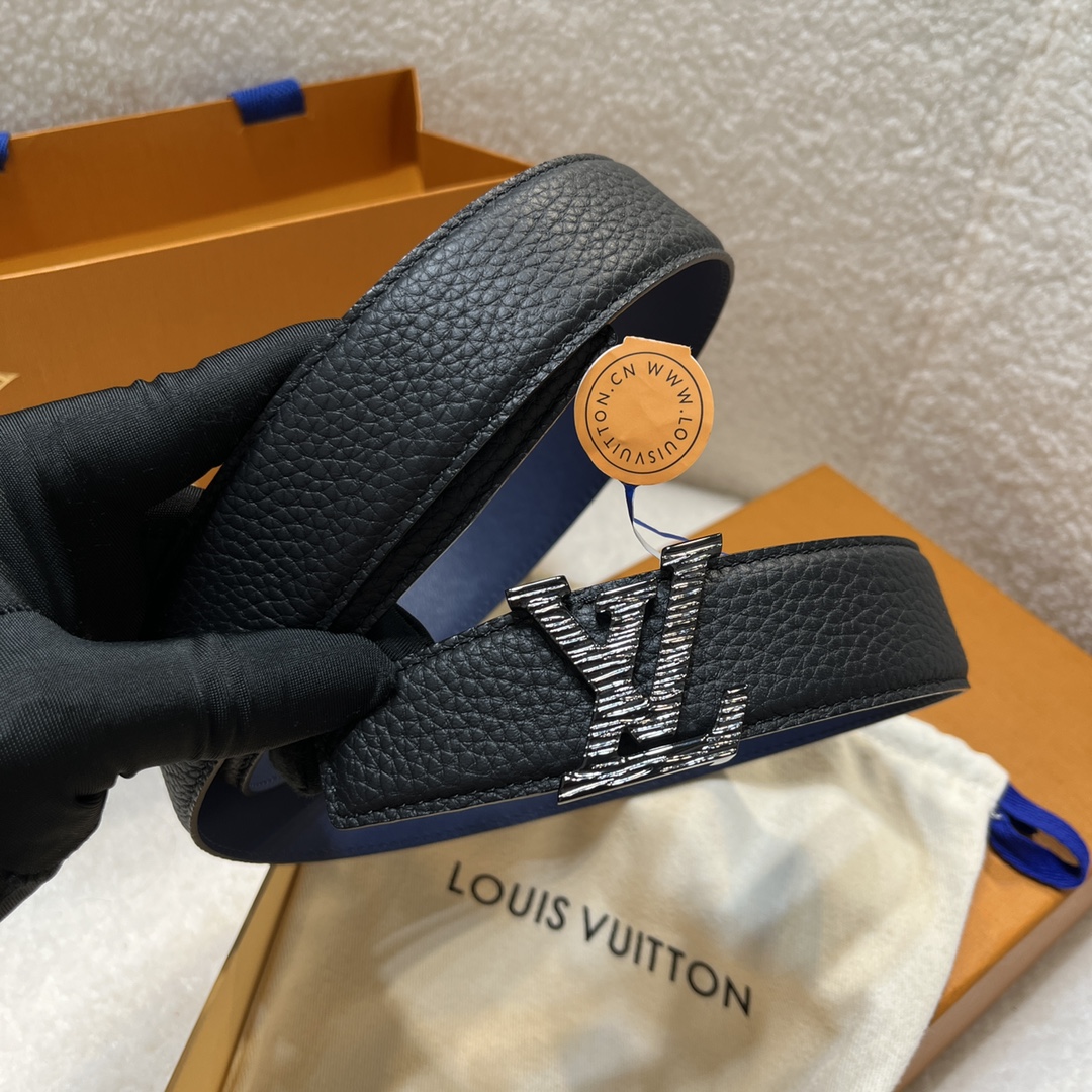 Louis Vuitton LV Men's Reversible Togo Leather Belt