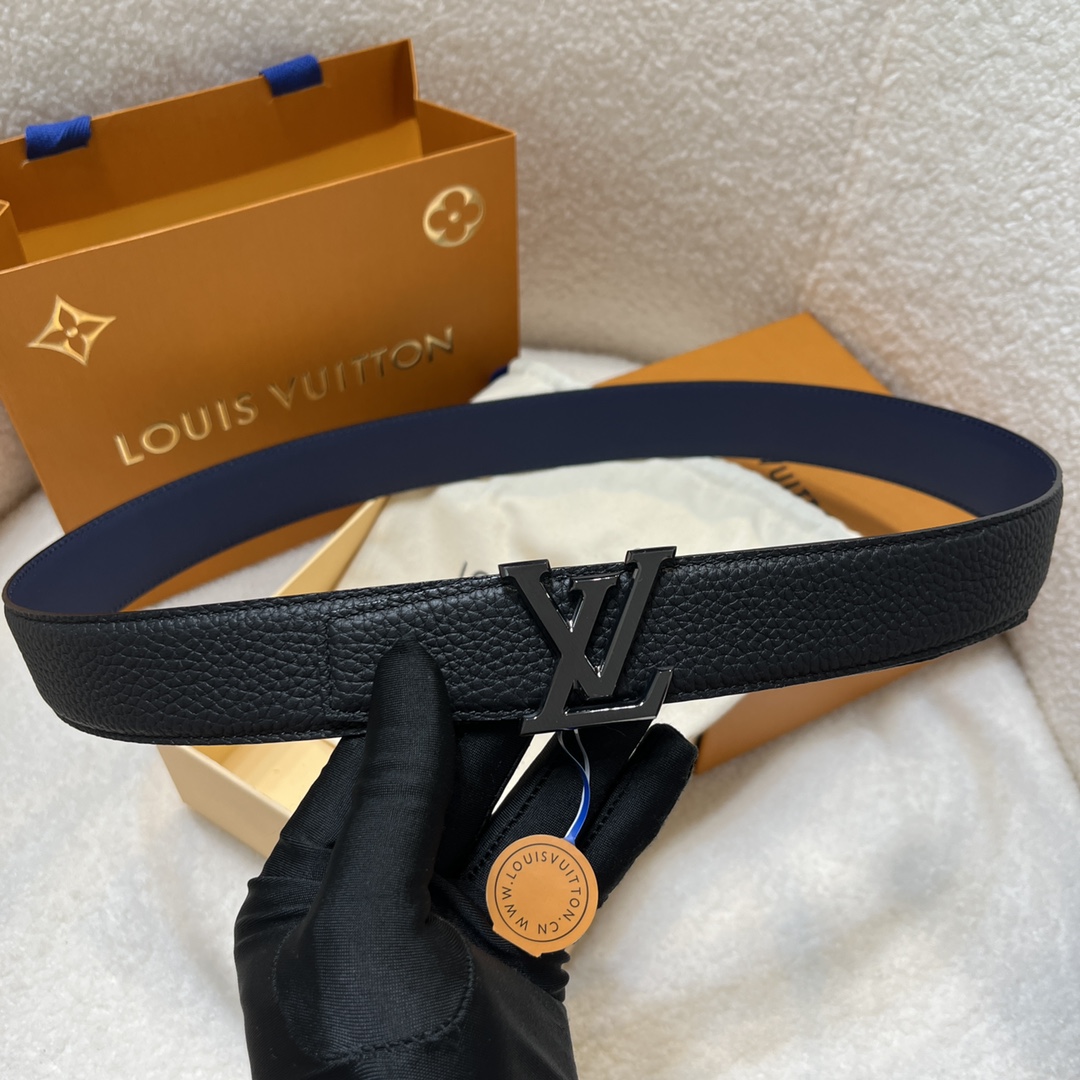 Louis Vuitton LV Men's Reversible Togo Leather Belt