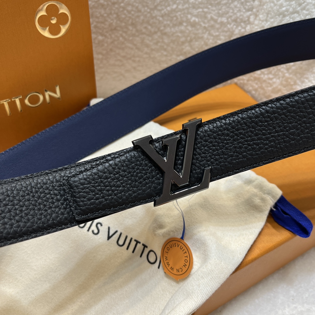 Louis Vuitton LV Men's Reversible Togo Leather Belt