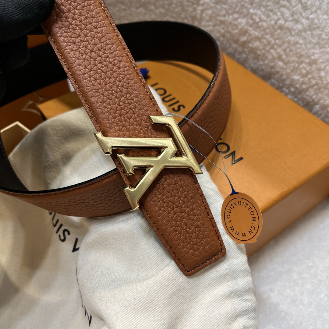 Louis Vuitton LV Men's Reversible Togo Leather Belt