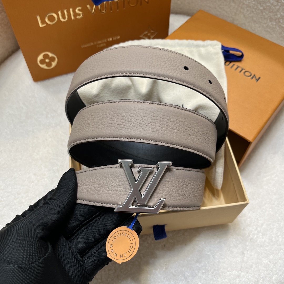 Louis Vuitton LV Men's Reversible Togo Leather Belt