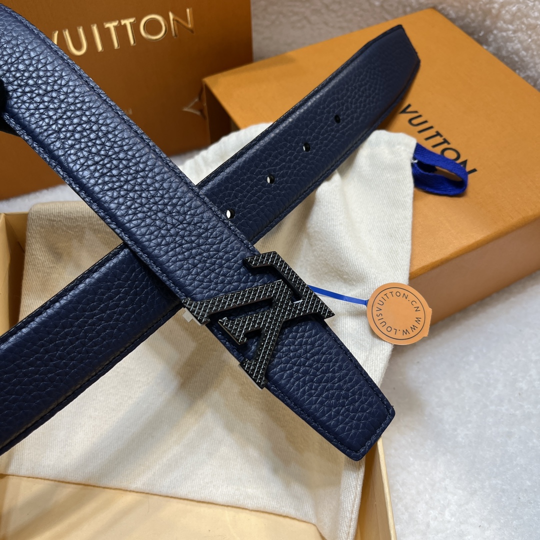 Louis Vuitton LV Men's Reversible Togo Leather Belt