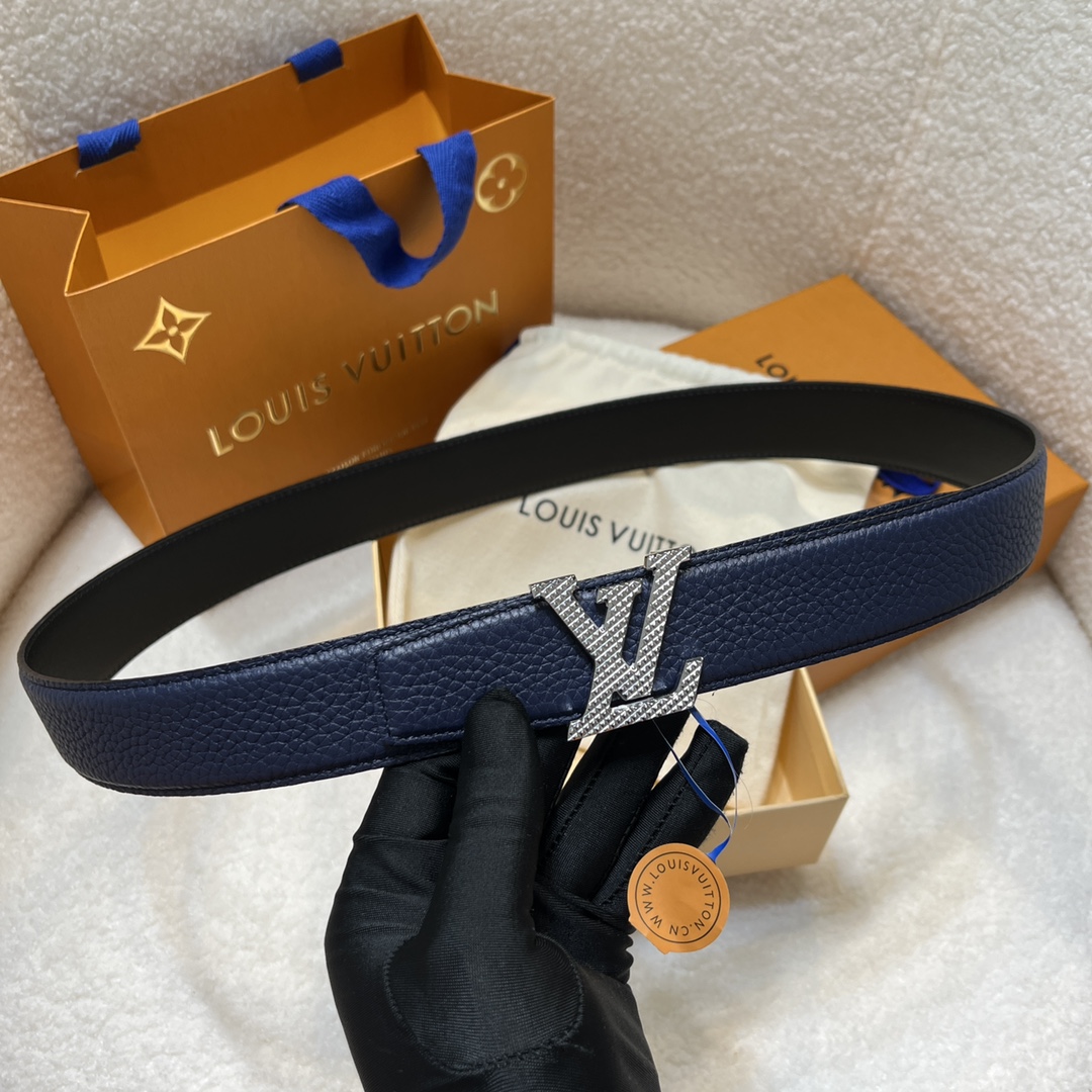 Louis Vuitton LV Men's Reversible Togo Leather Belt