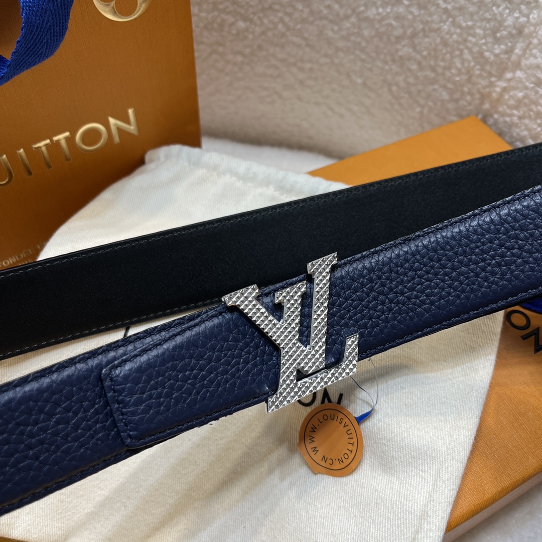 Louis Vuitton LV Men's Reversible Togo Leather Belt