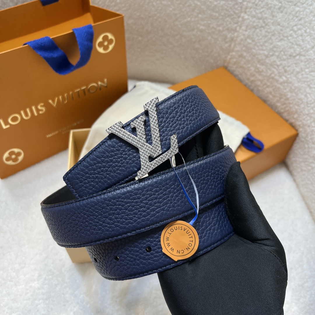 Louis Vuitton LV Men's Reversible Togo Leather Belt