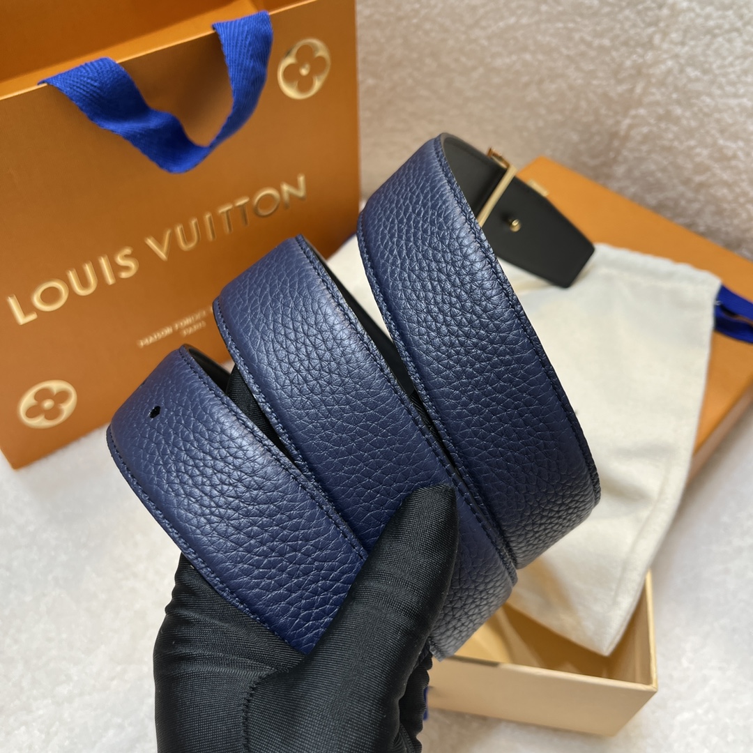 Louis Vuitton LV Men's Reversible Togo Leather Belt