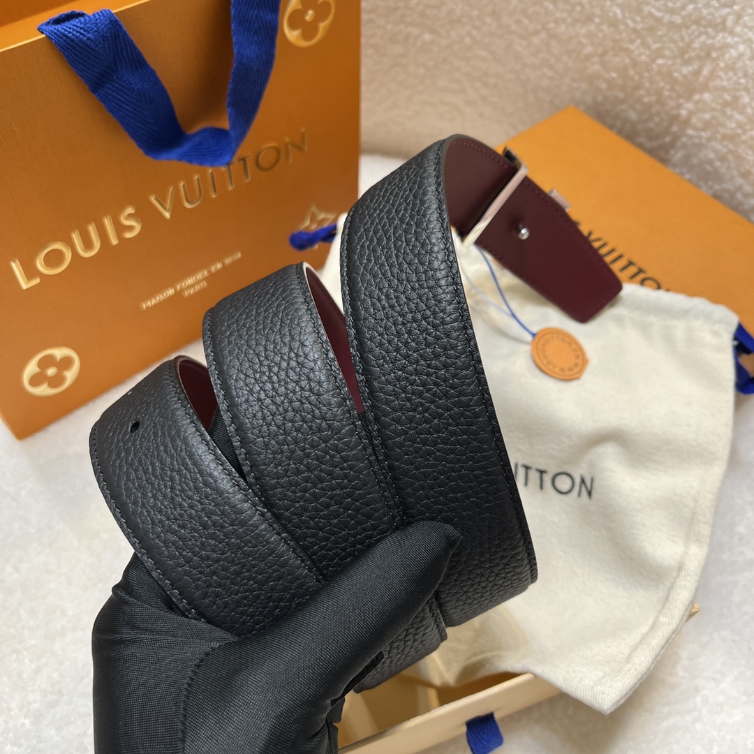 Louis Vuitton LV Men's Reversible Togo Leather Belt