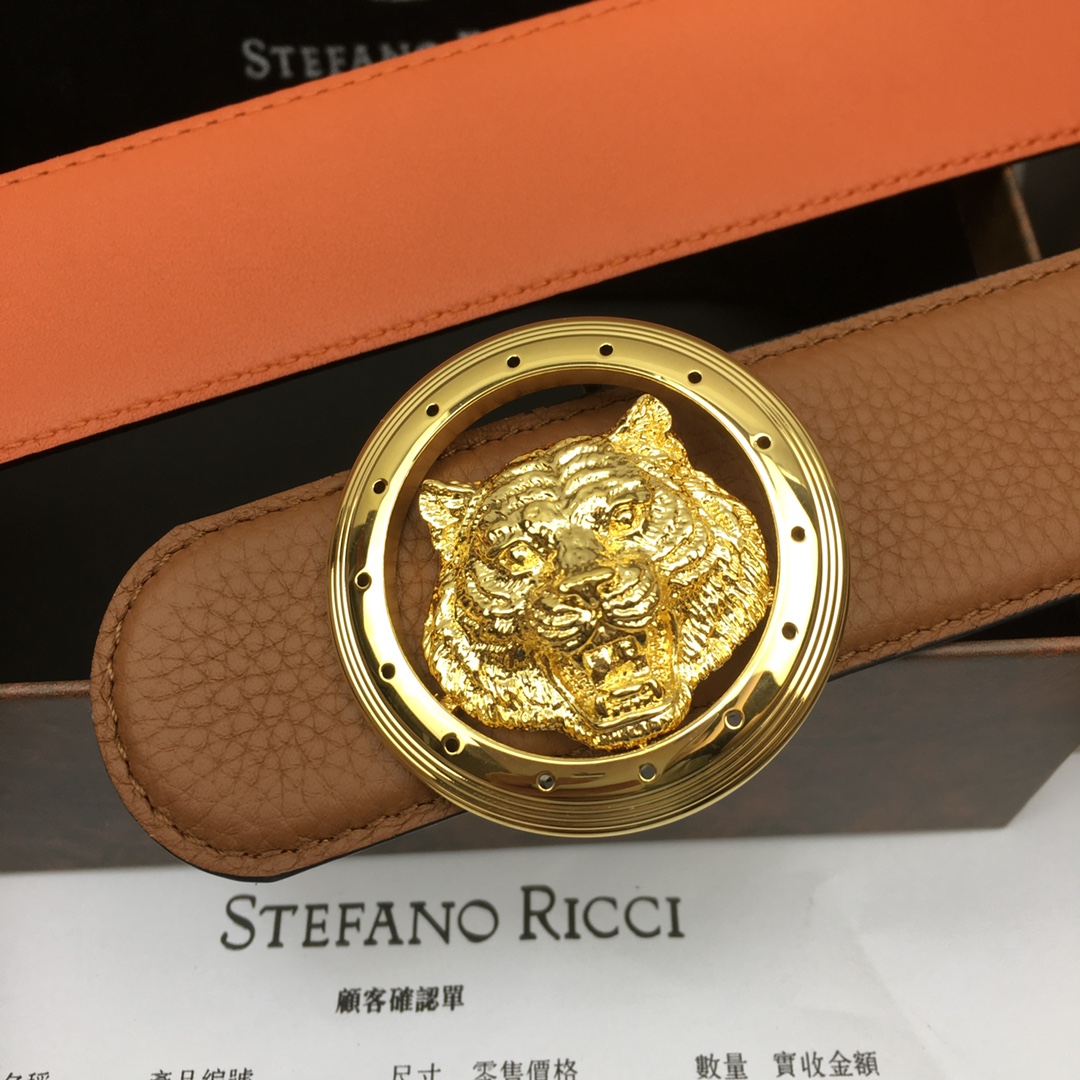 Stefano Ricci Men's Luxury 3.8cm Reversible Belt