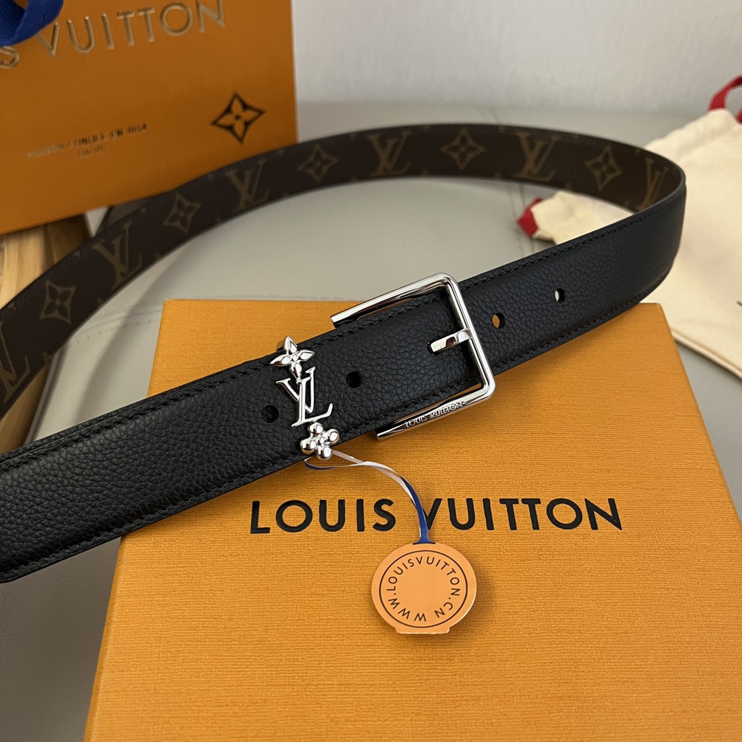 Louis Vuitton LV Women's New Floral Metal Buckle Belt