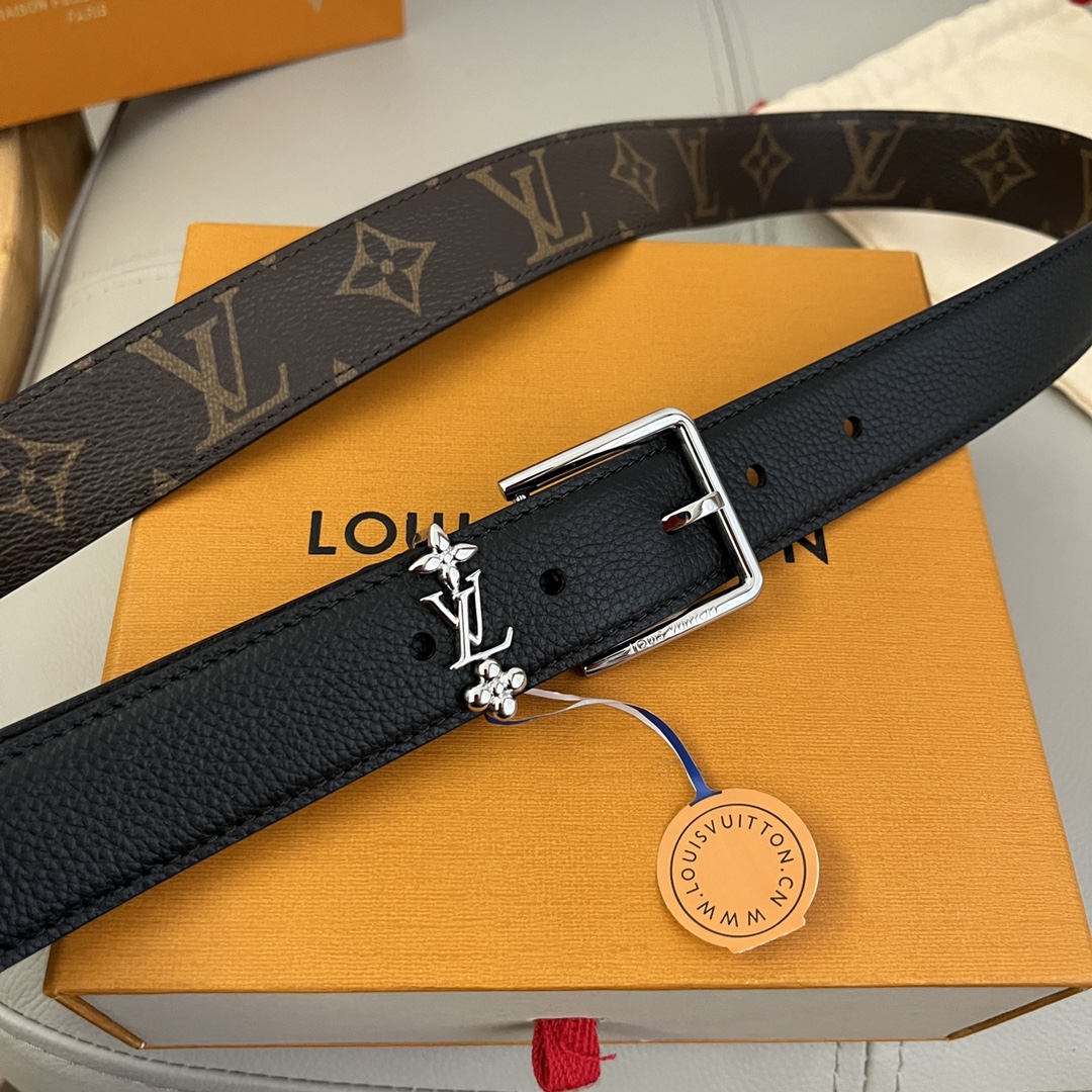 Louis Vuitton LV Women's New Floral Metal Buckle Belt