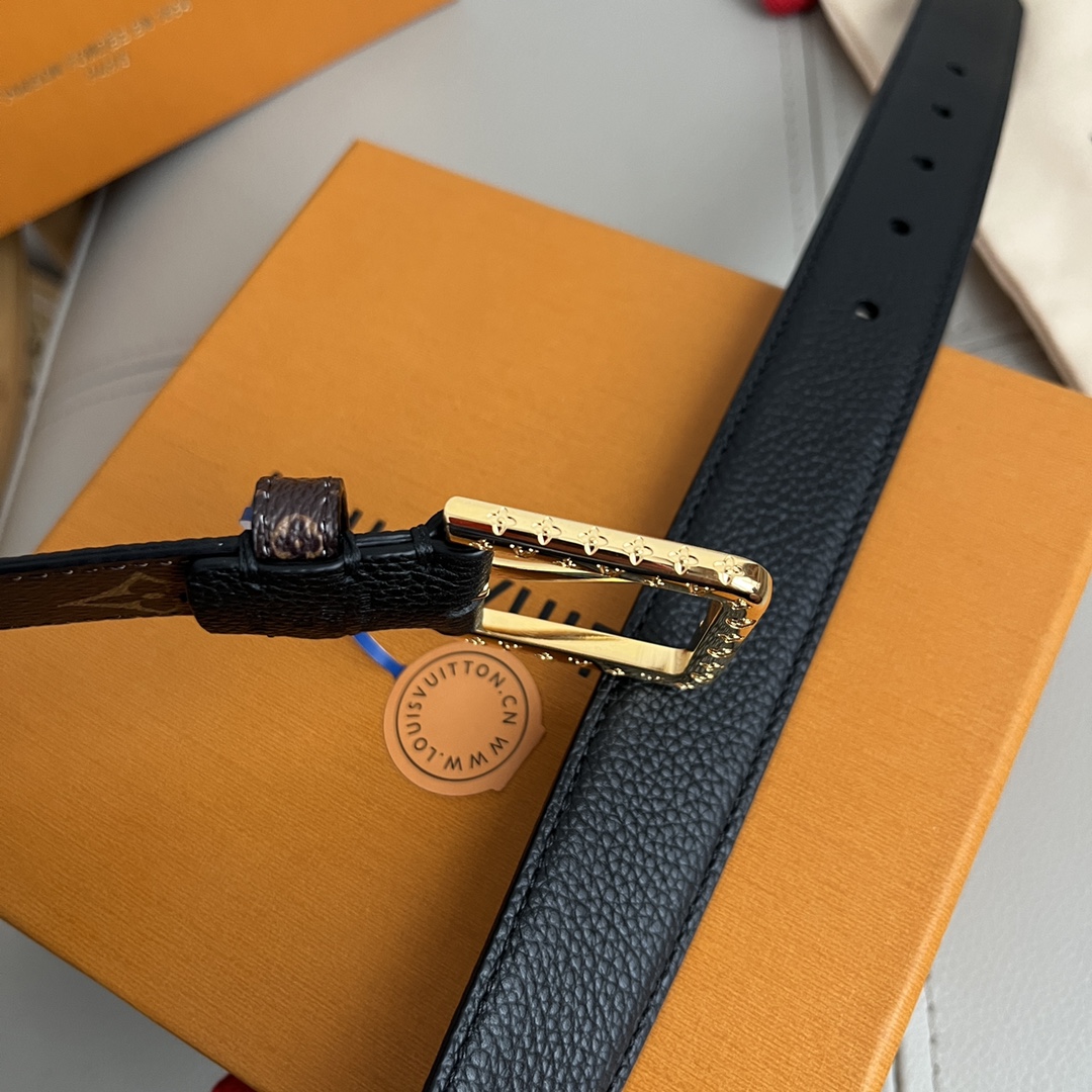 Louis Vuitton LV Women's New Floral Metal Buckle Belt