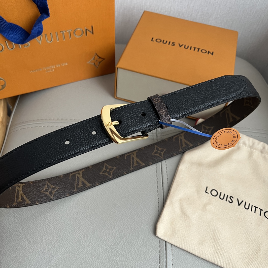 Louis Vuitton LV Women's New Floral Metal Buckle Belt