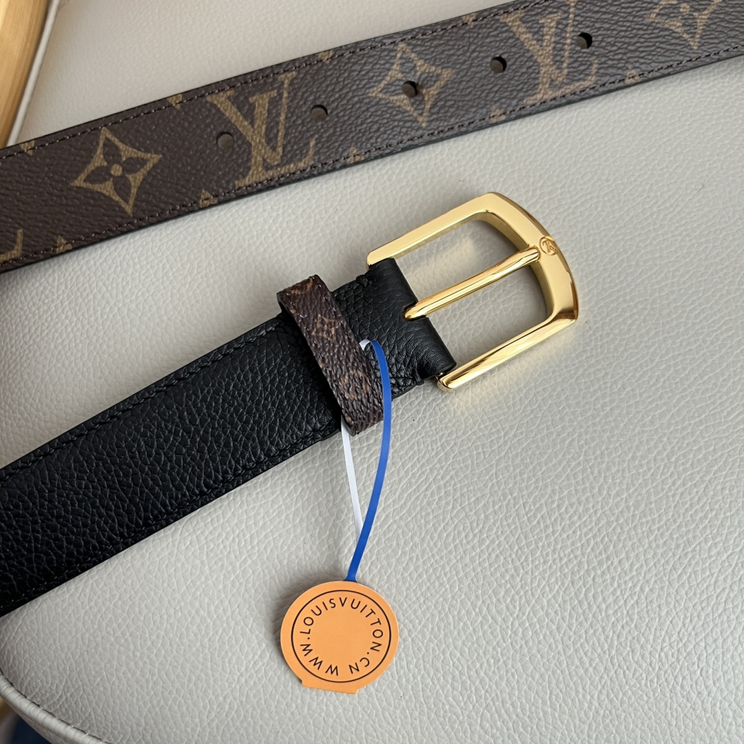 Louis Vuitton LV Women's New Floral Metal Buckle Belt