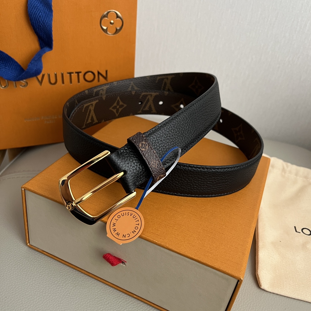 Louis Vuitton LV Women's New Floral Metal Buckle Belt