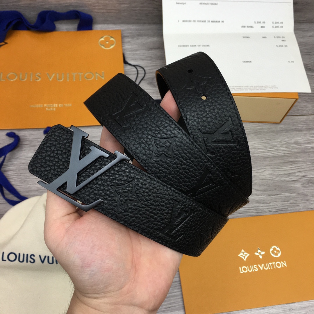 Louis Vuitton LV Reversible 4cm Logo Belt