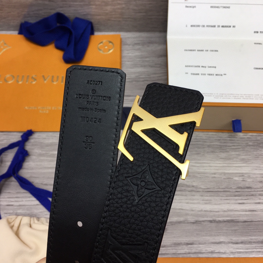 Louis Vuitton LV Reversible 4cm Logo Belt